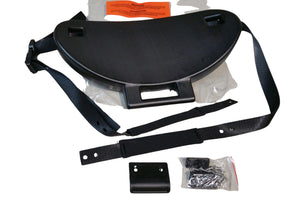 Azul blow-molded backrest pad w/straps & hardware